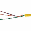 Vericom CAT-5E U/UTP Solid Riser CMR Cable, 1000 Ft., Yellow