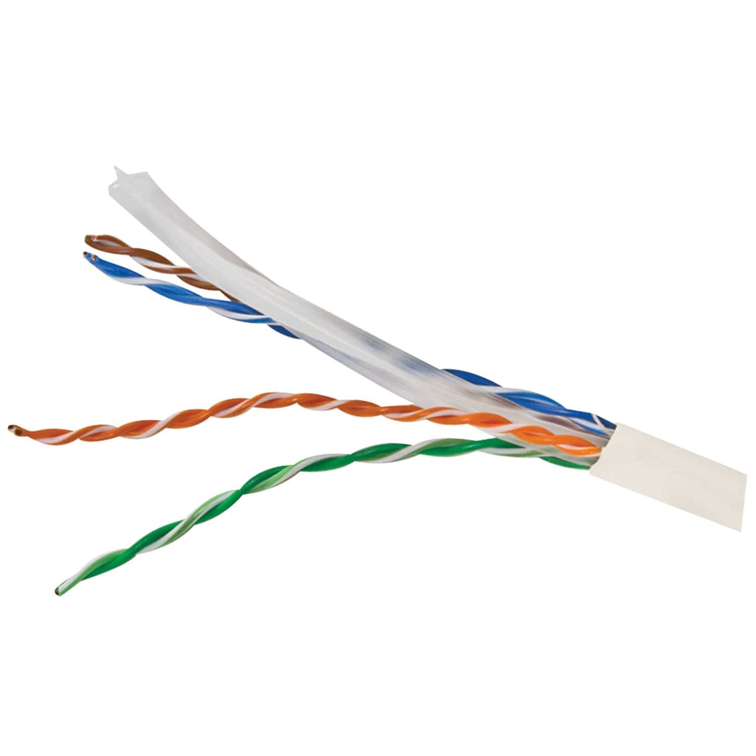 Vericom CAT-6 U/UTP Solid Riser CMR Cable, 1000 Ft., White