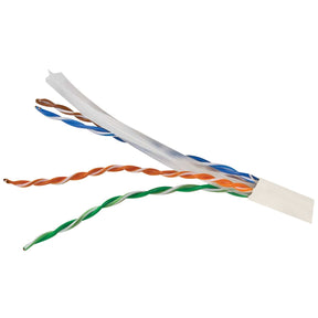 Vericom CAT-6 U/UTP Solid Riser CMR Cable, 1000 Ft., White