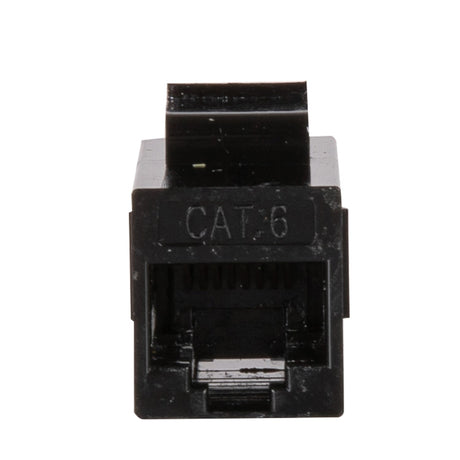 Vericom VGC Series CAT-6 UTP RJ45 Keystone Coupler, Unshielded, Black
