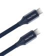 Nautica USB-C to USB-C Charge and Sync Turan 60-Watt Fast Charge Cable, 4 Ft, 3 Pack, CB530, Navy