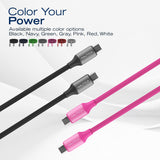 Nautica USB-C to USB-C Charge and Sync Turan 60-Watt Fast Charge Cable, 4 Ft, 3 Pack, CB530, Black
