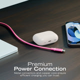 Nautica USB-C to USB-C Charge and Sync Turan 60-Watt Fast Charge Cable, 4 Ft, 3 Pack, CB530, Pink