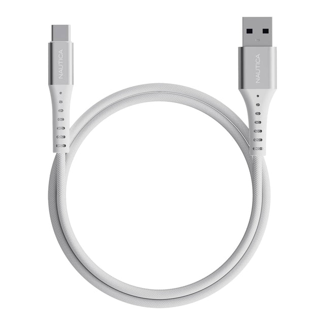 Nautica 4-Ft. 15-Watt USB-A to USB-C Cable, Urban CB200, White