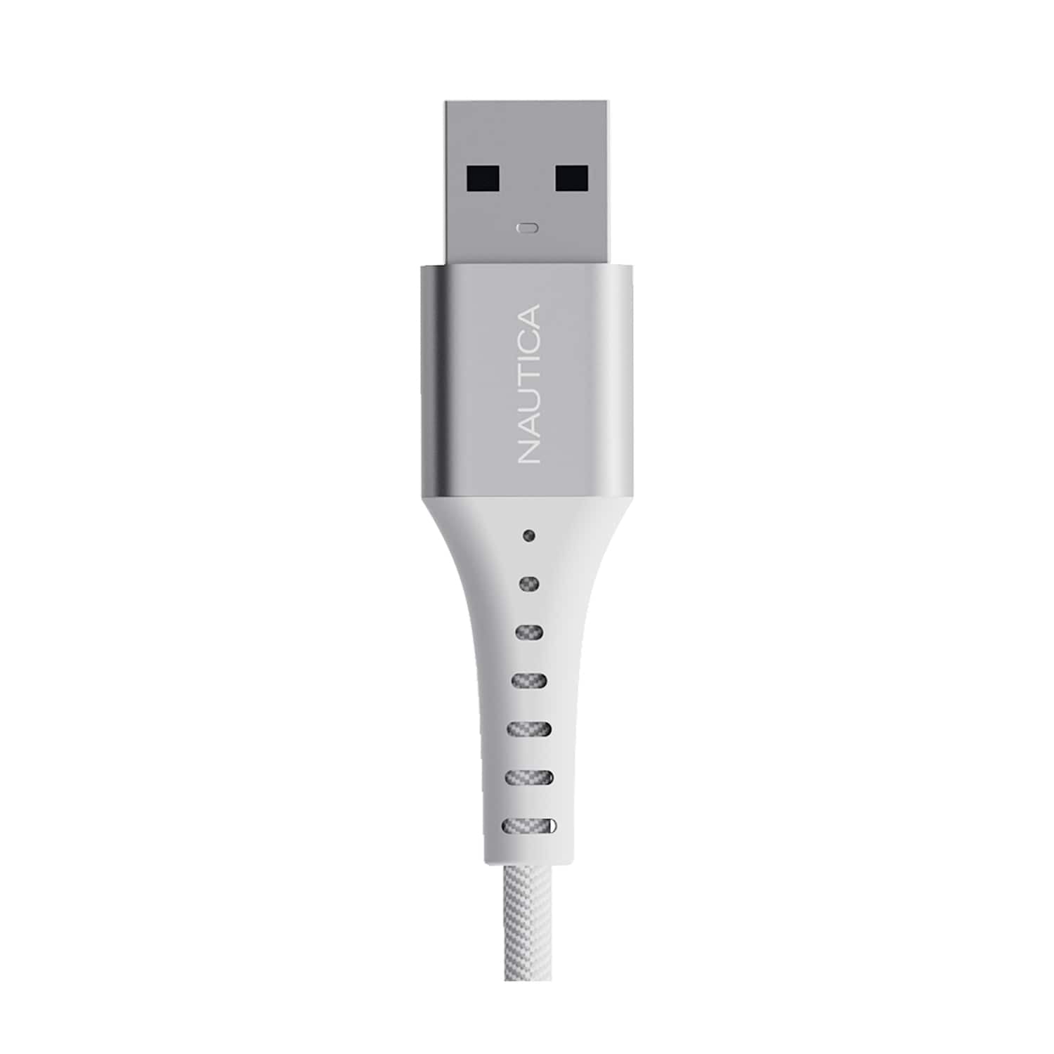 Nautica 4-Ft. 15-Watt USB-A to USB-C Cable, Urban CB200, White