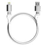 Nautica 4-Ft. 100-Watt 4-in-1 Multi-Port Cable, Urban CB400, White