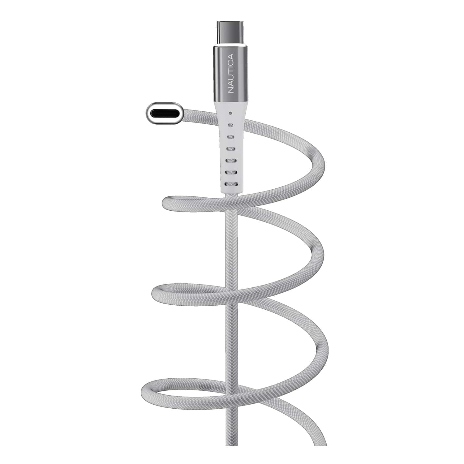 Nautica 4-Ft. 65-Watt USB-C to USB-C Cable with LED Ends, Urban CB510, White