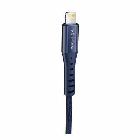 Nautica 4-Ft. 12-Watt USB-A to Lightning Cable, MFi Certified, Urban CB105, Navy