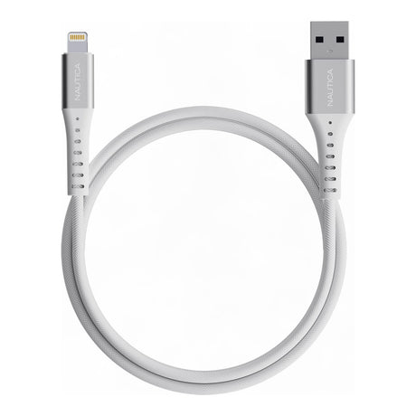 Nautica 4-Ft. 12-Watt USB-A to Lightning Cable, MFi Certified, Urban CB105, White