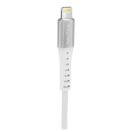 Nautica 4-Ft. 12-Watt USB-A to Lightning Cable, MFi Certified, Urban CB105, White