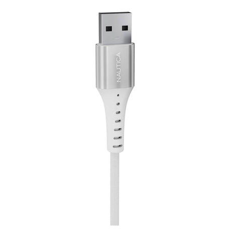 Nautica 4-Ft. 12-Watt USB-A to Lightning Cable, MFi Certified, Urban CB105, White