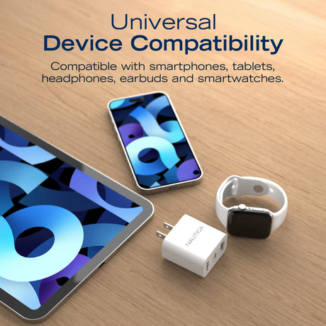 Nautica Two 20-Watt Dual-Port Turan Core 20 Charging Bundle, with 2 USB-C to USB-C Cables