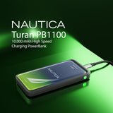 Nautica TURAN PB Dual-USB Hi-Speed Portable Power Bank, UCCPB0703, 10kmAh