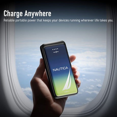 Nautica TURAN PB Dual-USB Hi-Speed Portable Power Bank, UCCPB0703, 10kmAh