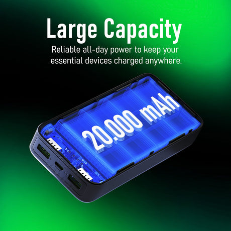 Nautica TURAN PB Dual-USB Hi-Speed Portable Power Bank, UCCPB0803, 20kmAh