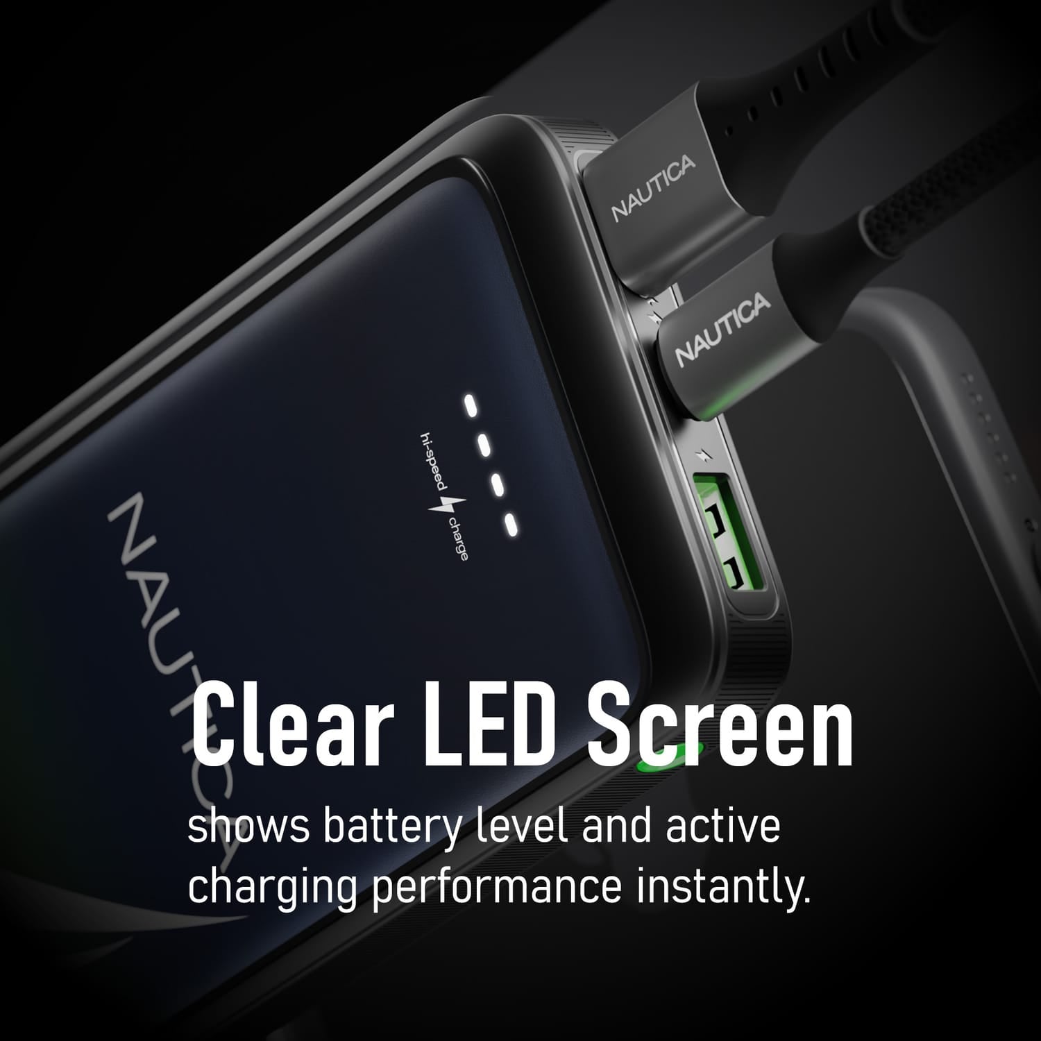 Nautica TURAN PB Dual-USB Hi-Speed Portable Power Bank, UCCPB0903, 30kmAh