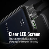 Nautica TURAN PB Dual-USB Hi-Speed Portable Power Bank, UCCPB0903, 30kmAh