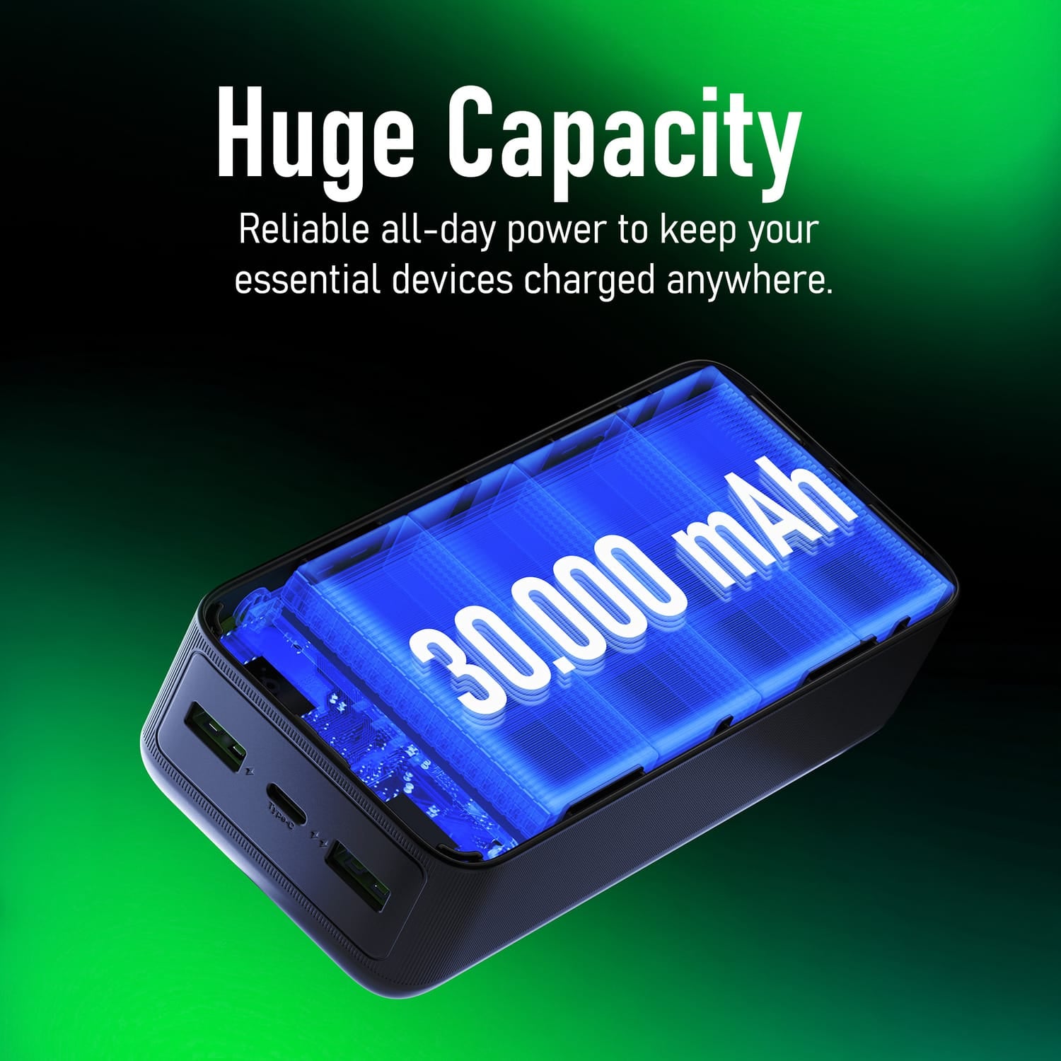 Nautica TURAN PB Dual-USB Hi-Speed Portable Power Bank, UCCPB0903, 30kmAh