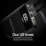 Nautica TURAN PB Dual-USB Hi-Speed Portable Power Pack with Digital Power Display, UCCPB1003, 10kmAh