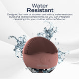 Nautica Compact Waterproof Sonic Dual-Sided Silicone Facial Cleansing Pad, w/ 12 Vibration Modes and LED Indicator, Rechargeable, Deep Cleanse, Powder