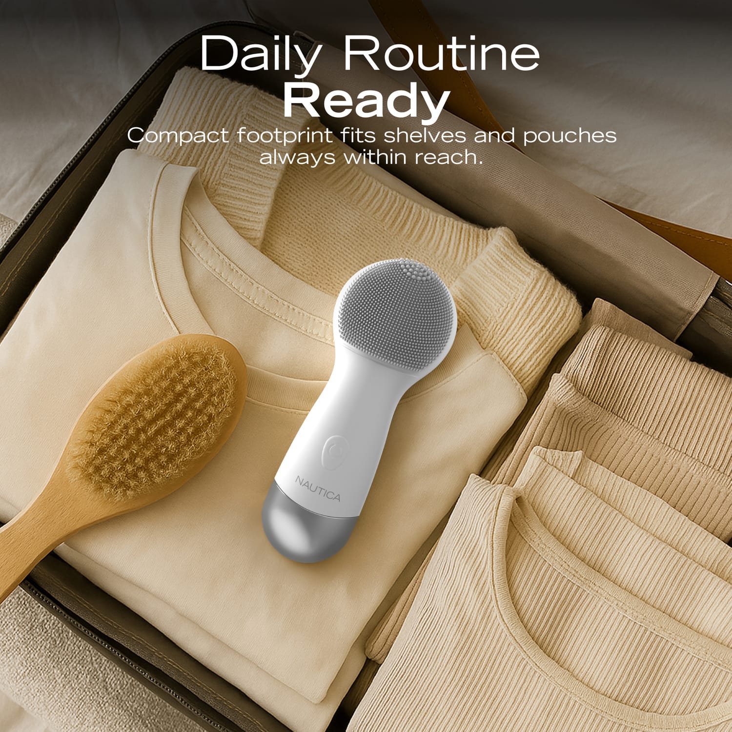 Nautica Sonic Facial Cleansing Brush, PC130, Milk