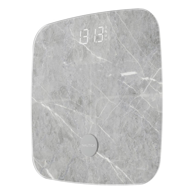 Nautica Smart Body Tracker Scale Plus, 440-Lb. Capacity, Travertine Stone