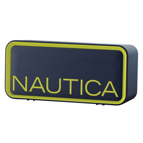 Nautica 10-Watt-Peak Urban SP100 Portable Bluetooth Rechargeable Speaker with TWS, USB/microSD/Aux, IPX5, up to 7 Hours Play Time, Navy/Yellow