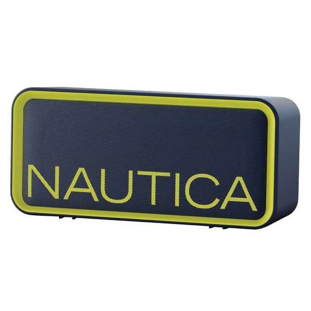 Nautica 10-Watt-Peak Urban SP100 Portable Bluetooth Rechargeable Speaker with TWS, USB/microSD/Aux, IPX5, up to 7 Hours Play Time, Navy/Yellow