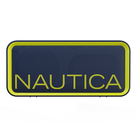 Nautica 10-Watt-Peak Urban SP100 Portable Bluetooth Rechargeable Speaker with TWS, USB/microSD/Aux, IPX5, up to 7 Hours Play Time, Navy/Yellow