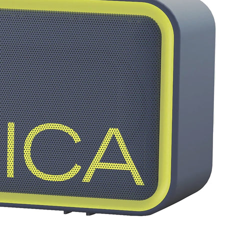 Nautica 10-Watt-Peak Urban SP100 Portable Bluetooth Rechargeable Speaker with TWS, USB/microSD/Aux, IPX5, up to 7 Hours Play Time, Navy/Yellow