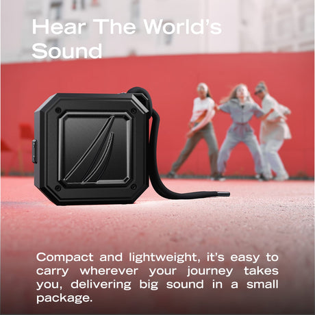 Nautica S100 Portable Bluetooth Outdoor Speaker, Black/Orange