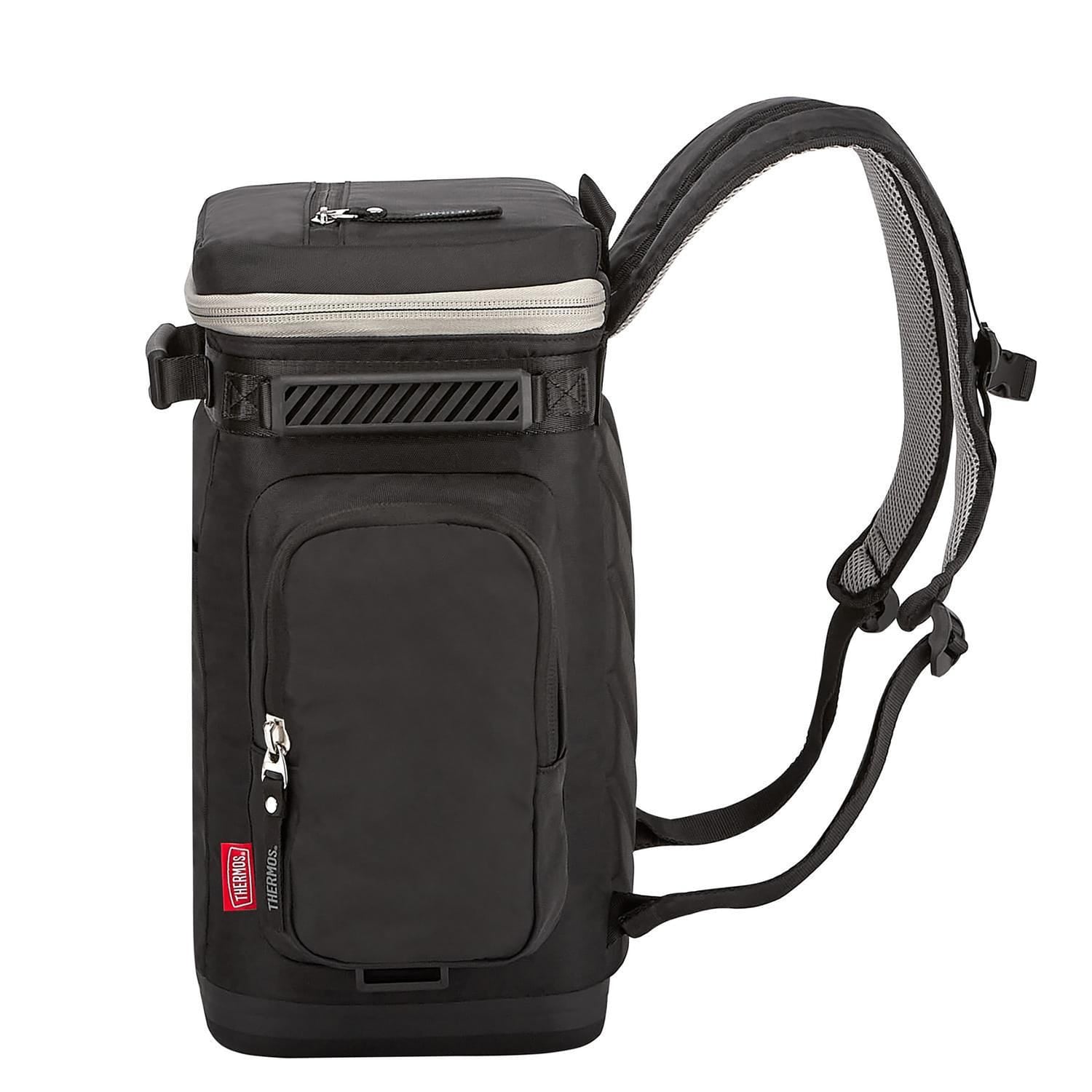 Thermos 18-Can Icon Series Insulated Soft-Sided Backpack Cooler, Granite