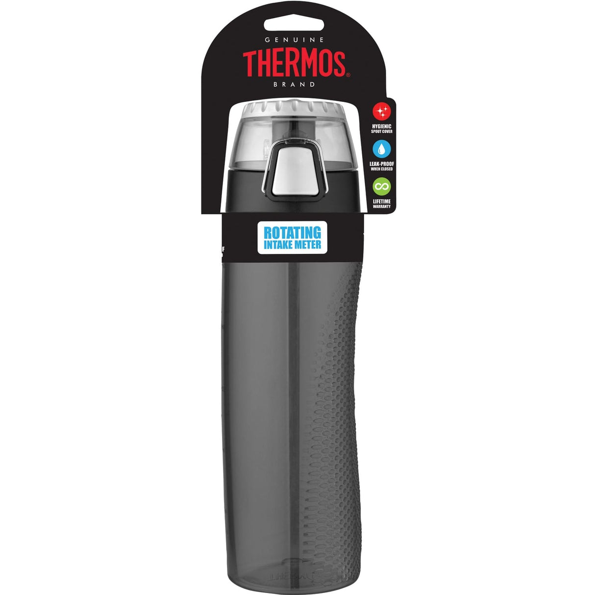 Thermos 24-Oz. Plastic Hydration Bottle with Meter, Smoke