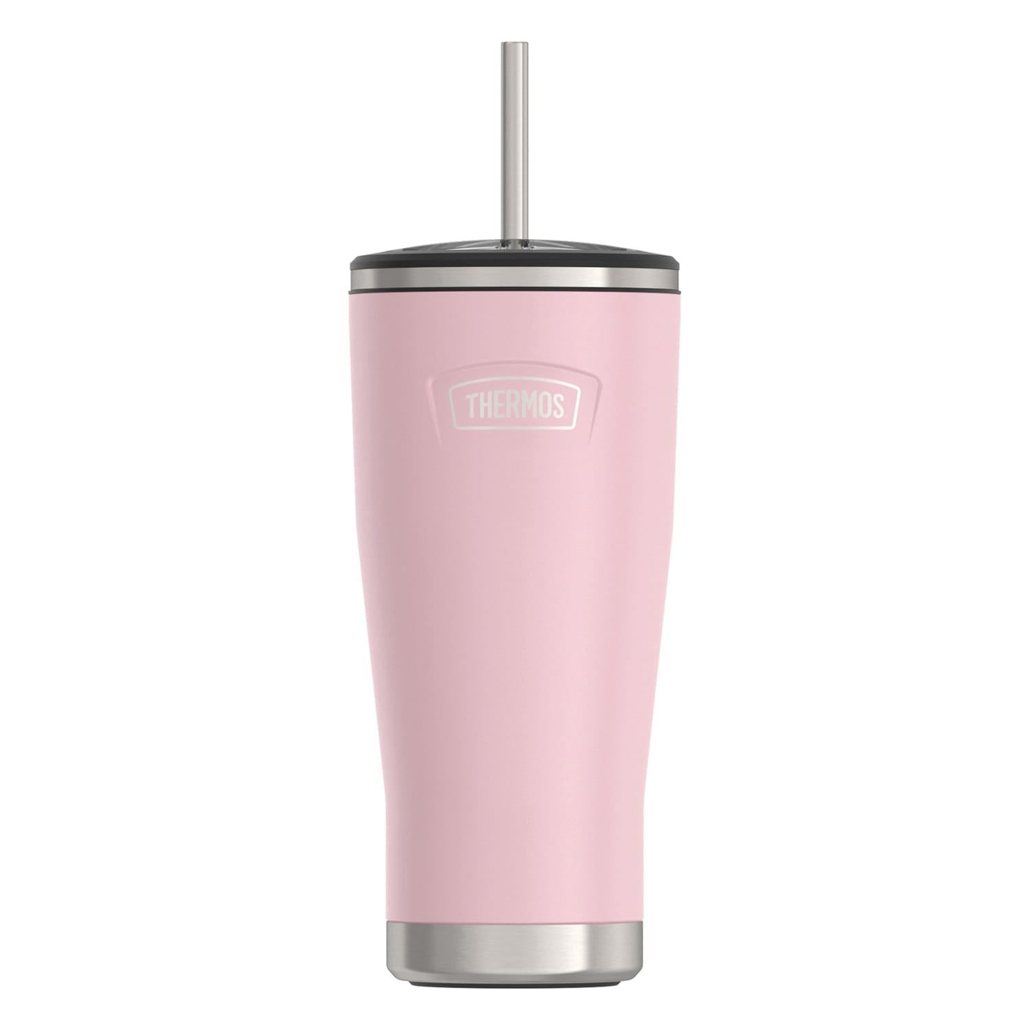 Thermos Icon 24-Oz. Cold Stainless Steel Tumbler with Straw, Sunset Pink