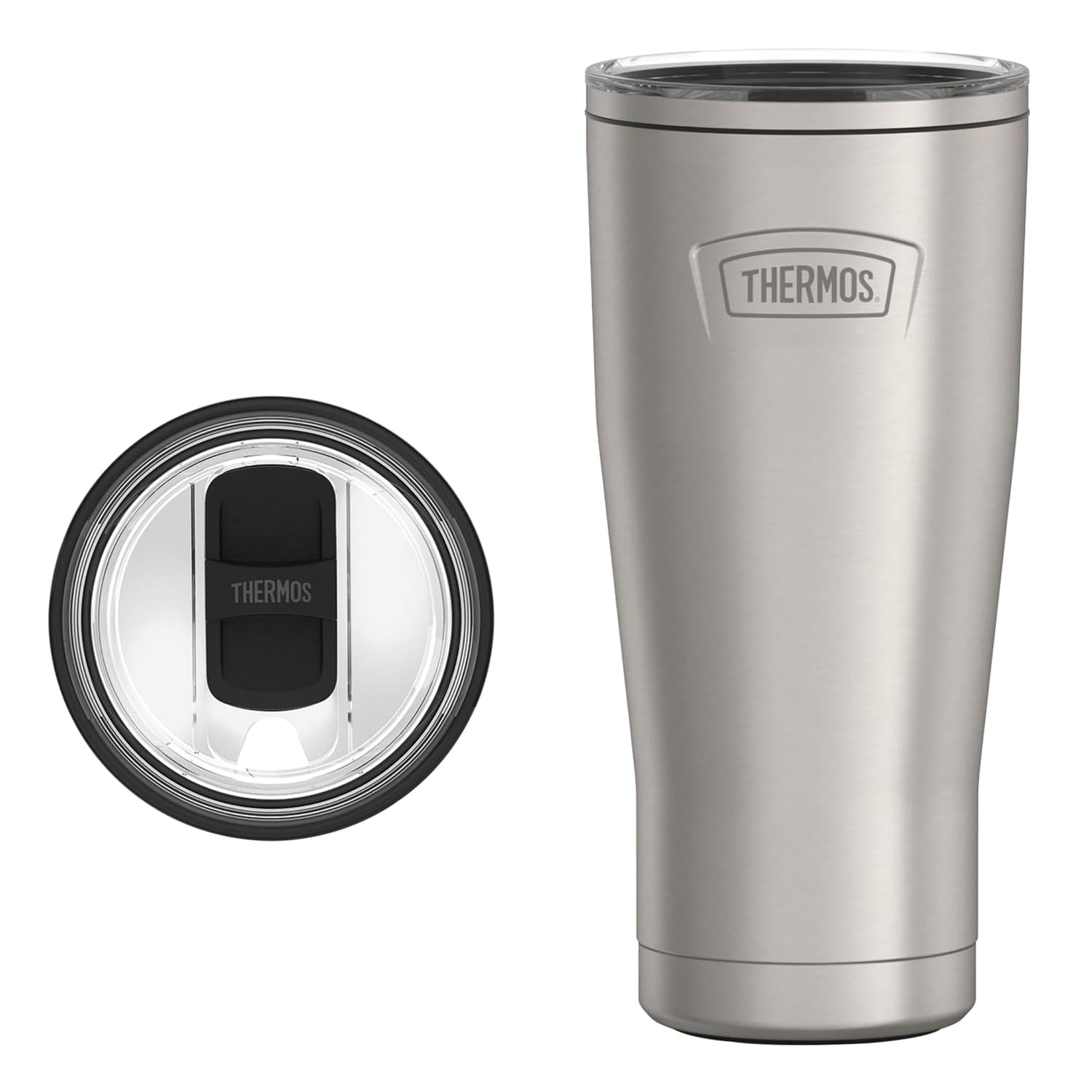 Thermos Icon 24-Oz. Stainless Steel Tumbler with Slide Lock, Matte Stainless Steel