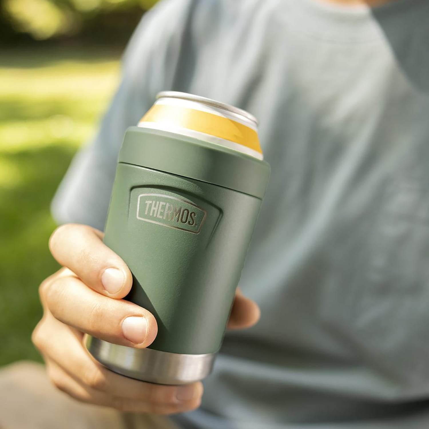 Thermos Icon Series Stainless Steel Beverage 12-Oz.-Can Beverage Insulator