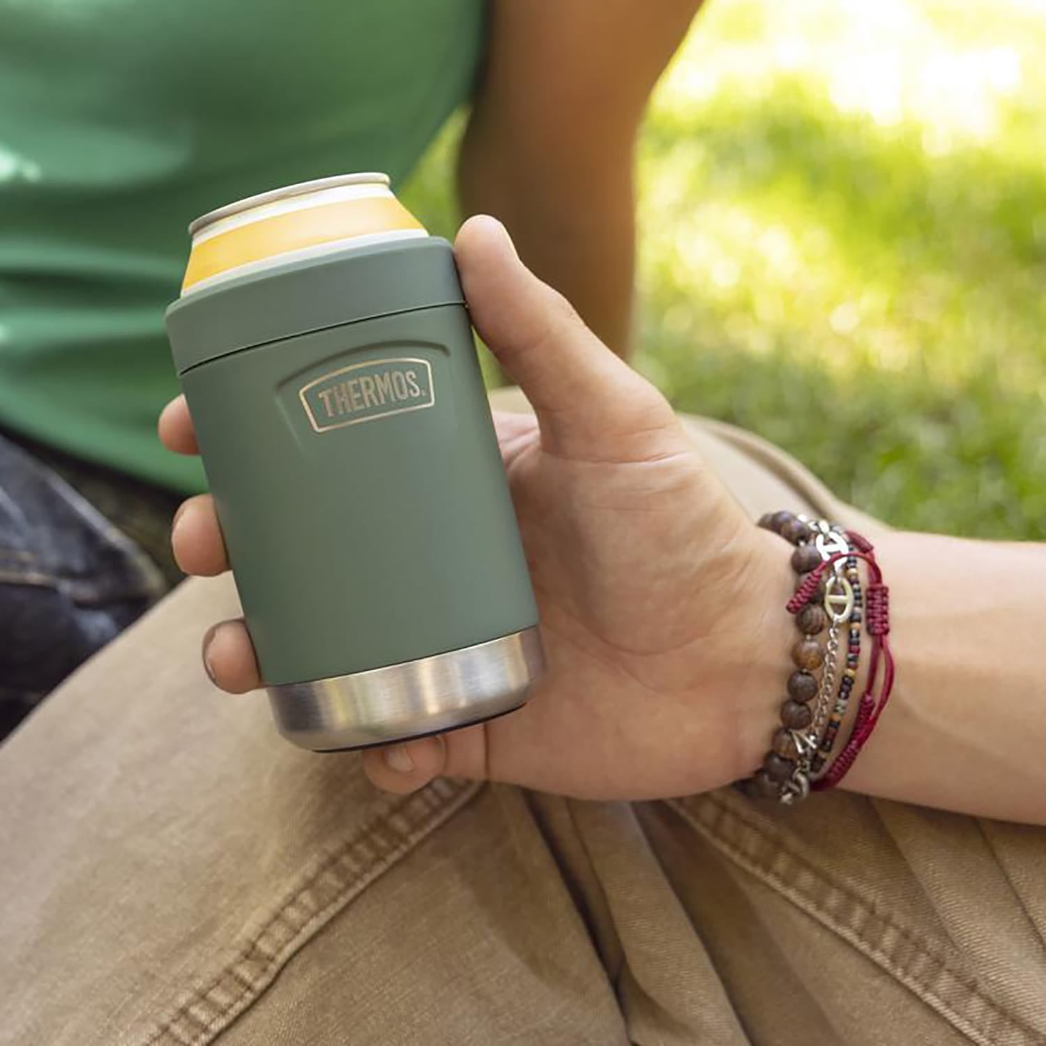 Thermos Icon Series Stainless Steel Beverage 12-Oz.-Can Beverage Insulator