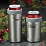 Thermos Icon Series Stainless Steel 12-Oz.-Slim-Can Beverage Insulator, Matte Stainless Steel