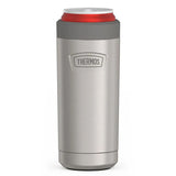 Thermos Icon Series Stainless Steel 12-Oz.-Slim-Can Beverage Insulator, Matte Stainless Steel