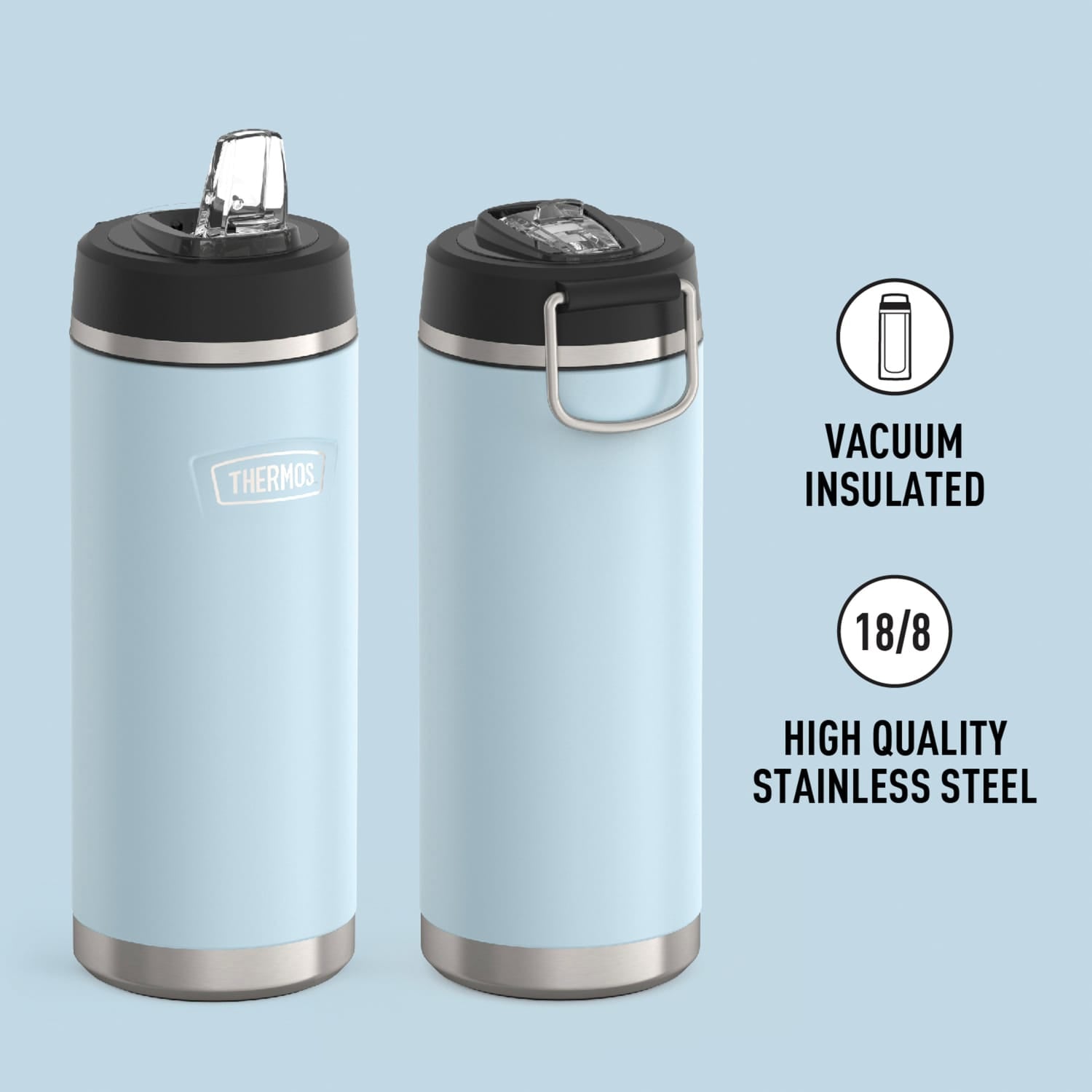 Thermos Icon 32-Oz. Stainless Steel Water Bottle with Straw Lid, Glacier