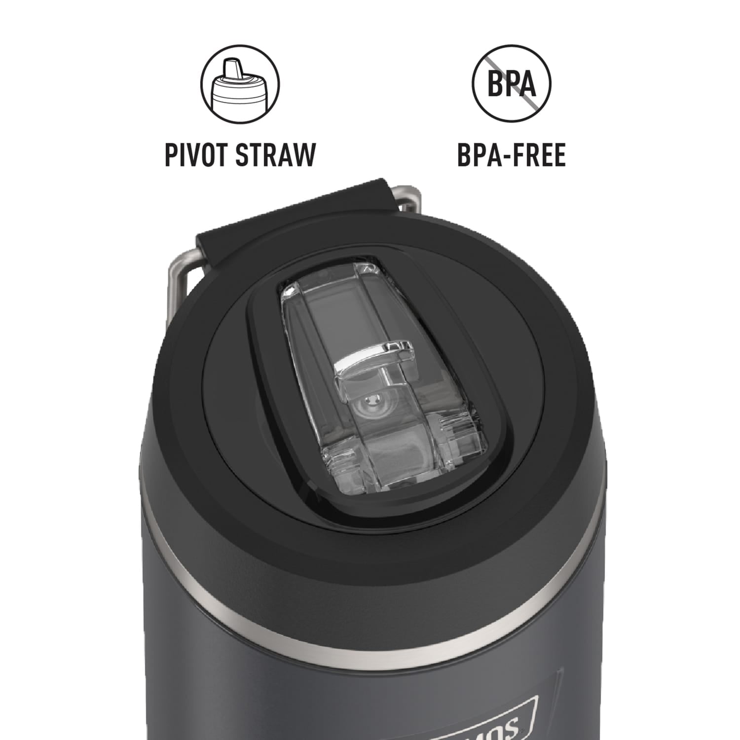 Thermos Icon 32-Oz. Stainless Steel Water Bottle with Straw Lid, Granite