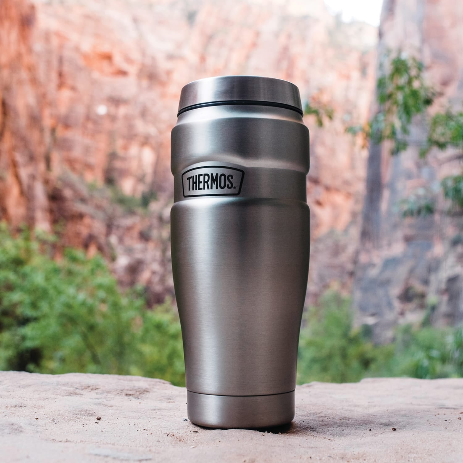 Thermos 16-Ounce Stainless King Vacuum-Insulated Stainless Steel Travel Tumbler, Matte Steel