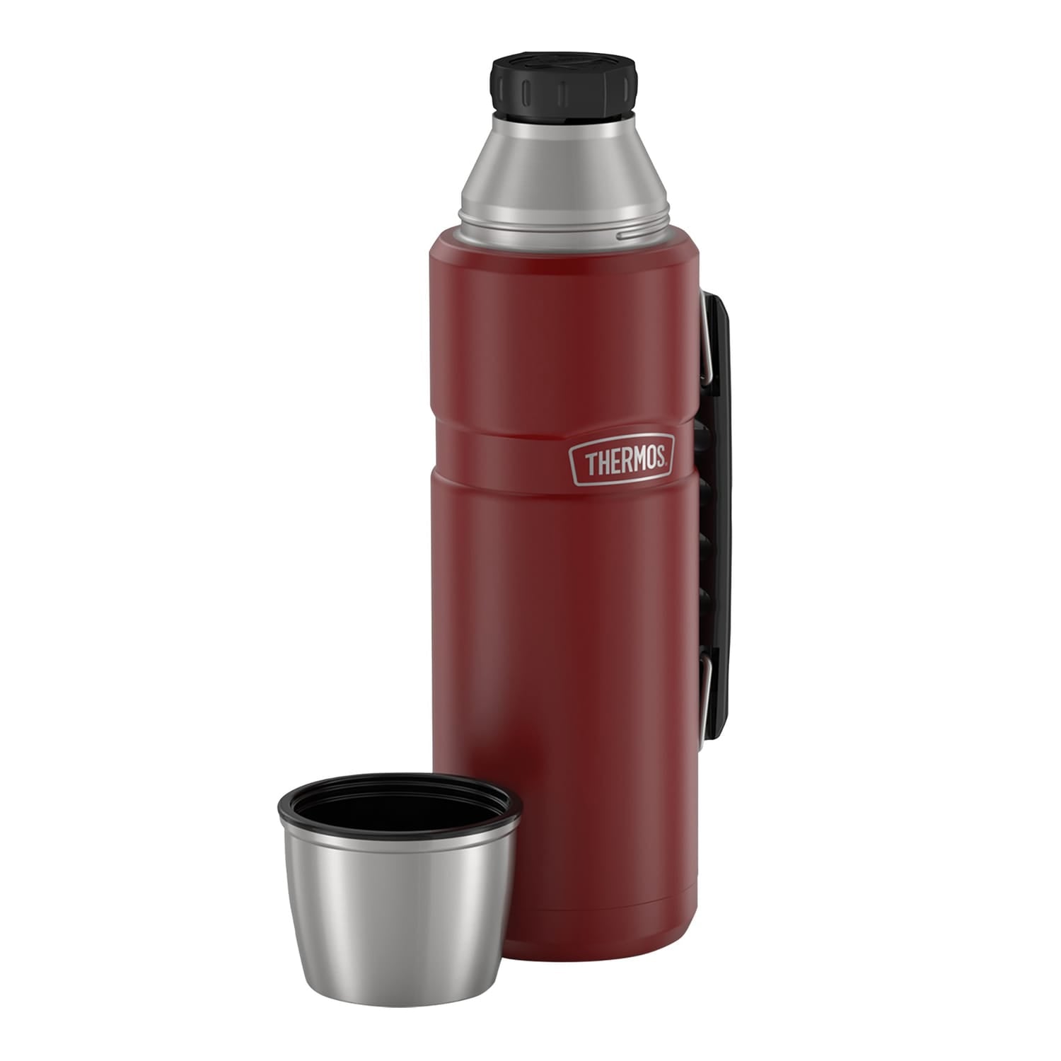 Thermos Stainless King Vacuum Insulated Stainless Steel Beverage Bottle, 1.2 L, Red