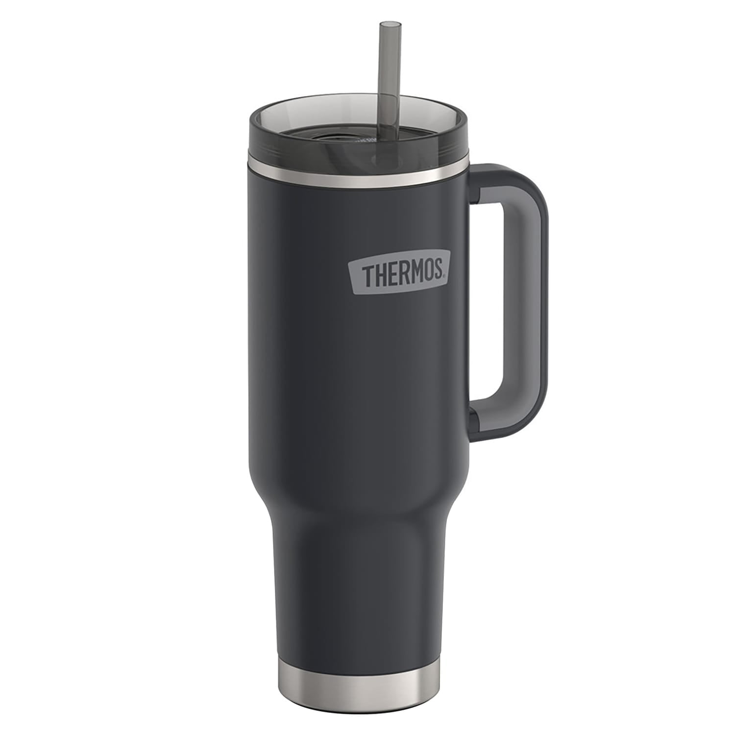 Thermos 40-Oz. Stainless Steel Cup-Holder Mug with Straw, Granite
