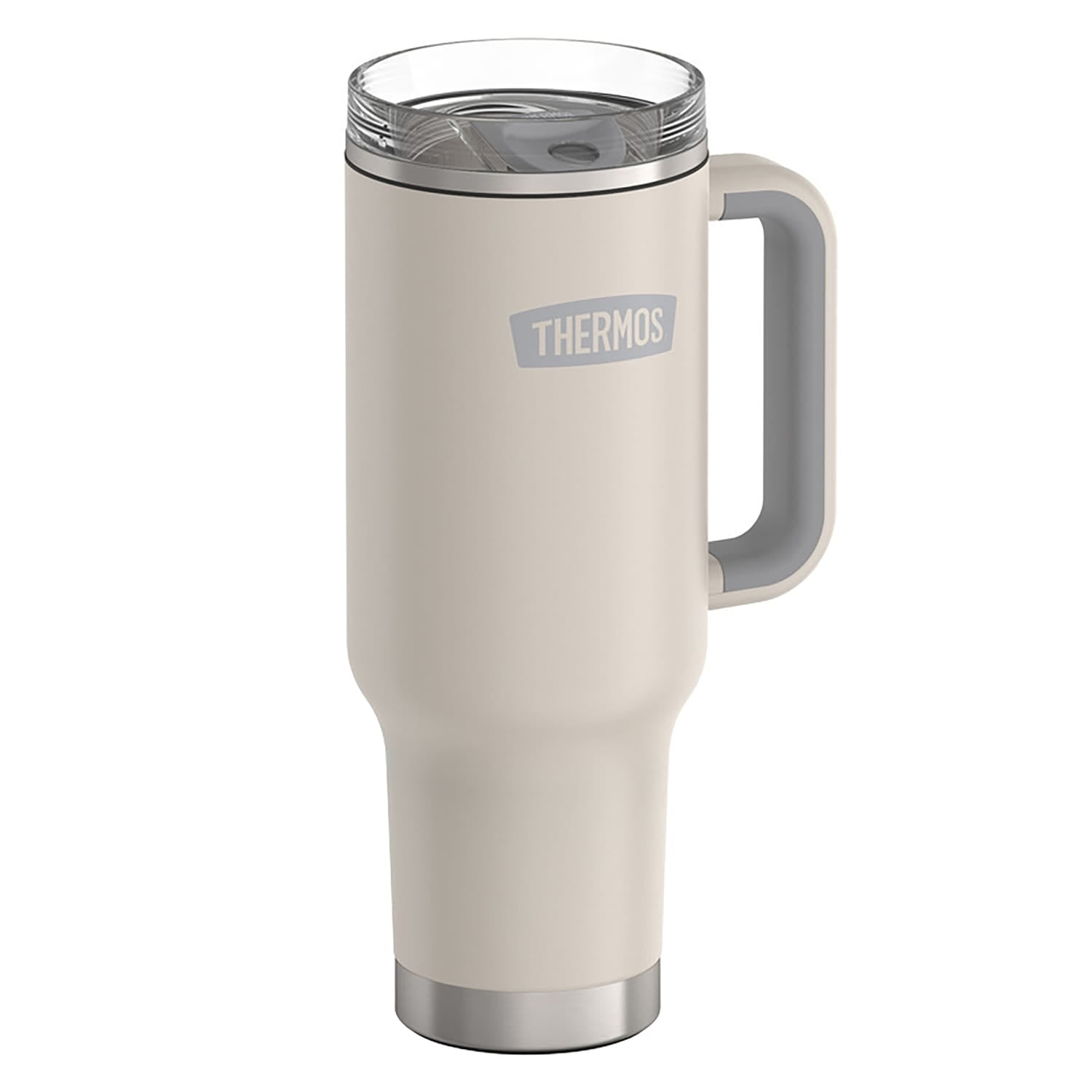 Thermos 40-Oz. Stainless Steel Cup-Holder Mug with Straw, Sandstone