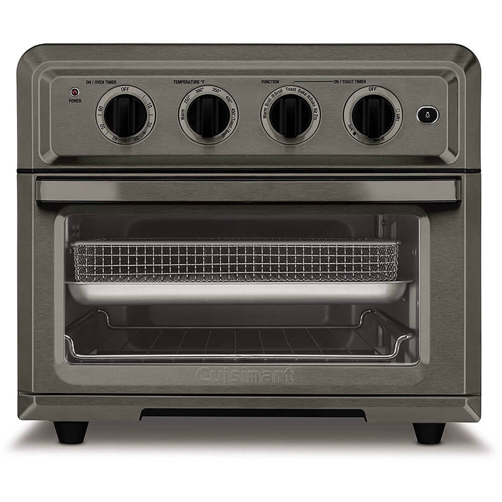 Cuisinart Air Fryer + Convection Toaster Oven, 8-in-1 Oven with Bake, Grill, Broil & Warm Options, Black Stainless - Certified Refurbished