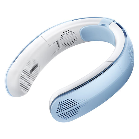 Torras Portable Foldable Neck Fan, COOLiTE with 4000-mAh Battery, Light Blue