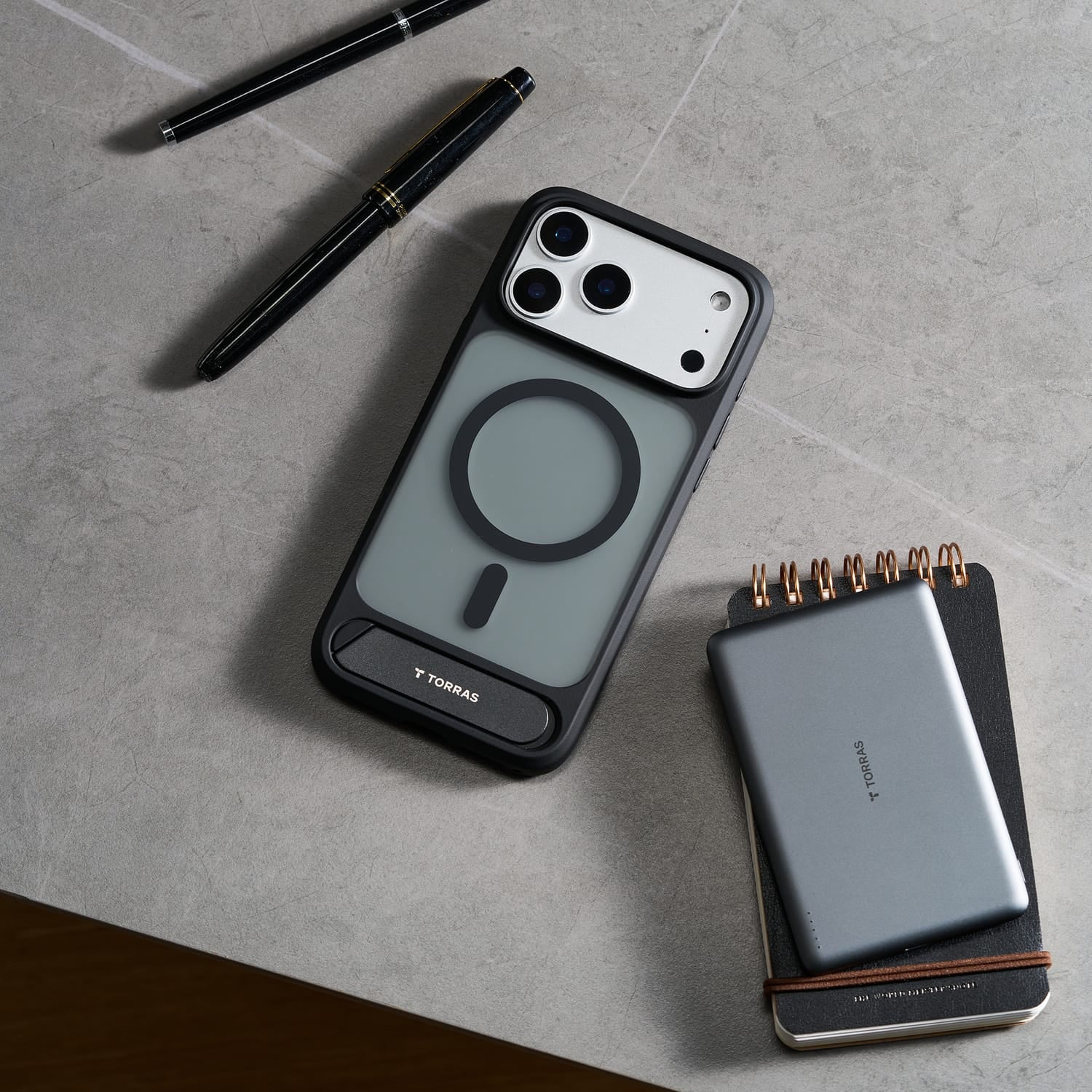 Torras Ostand L1 Professional Multi-Angle Magnetic Stand Case, iPhone 17 Pro Max