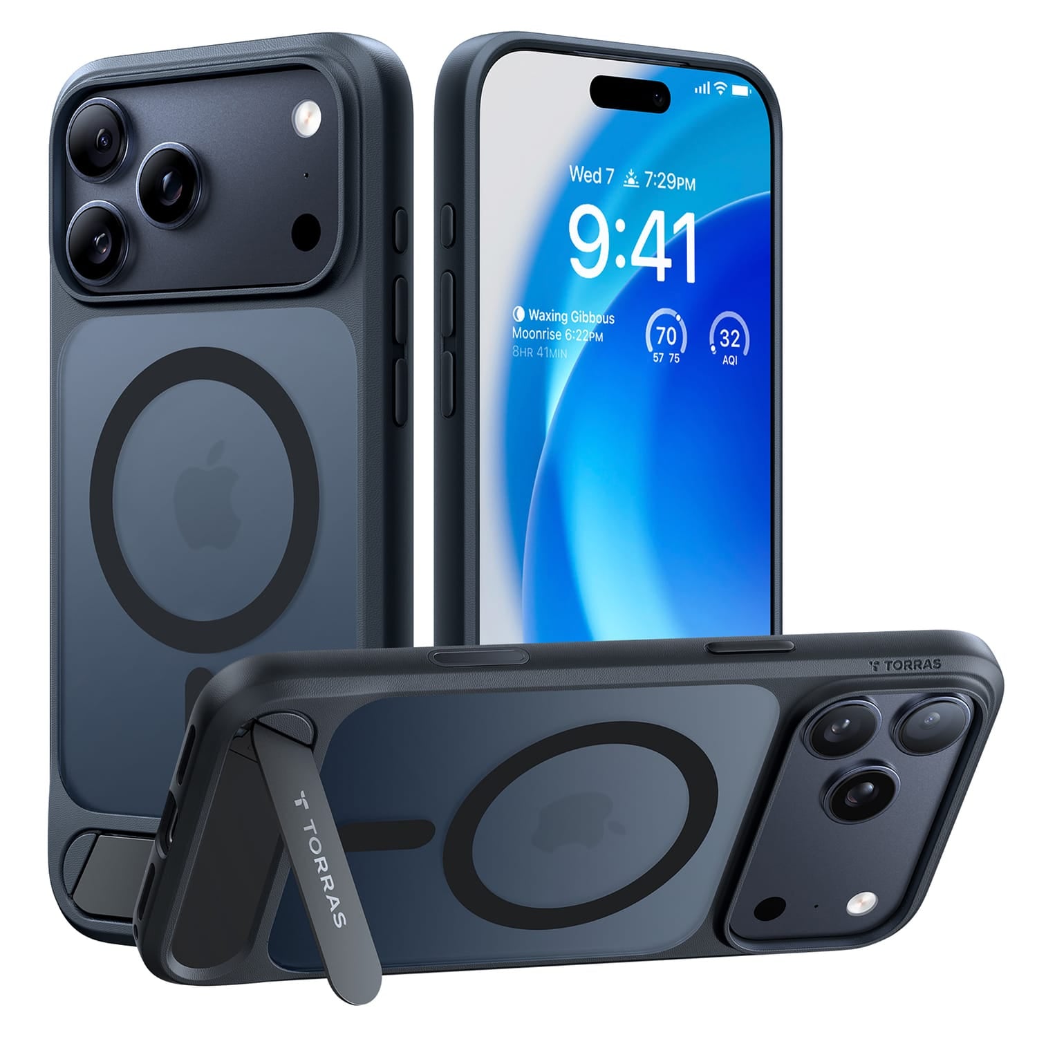 Torras Ostand L1 Professional Multi-Angle Magnetic Stand Case, iPhone 17 Pro Max