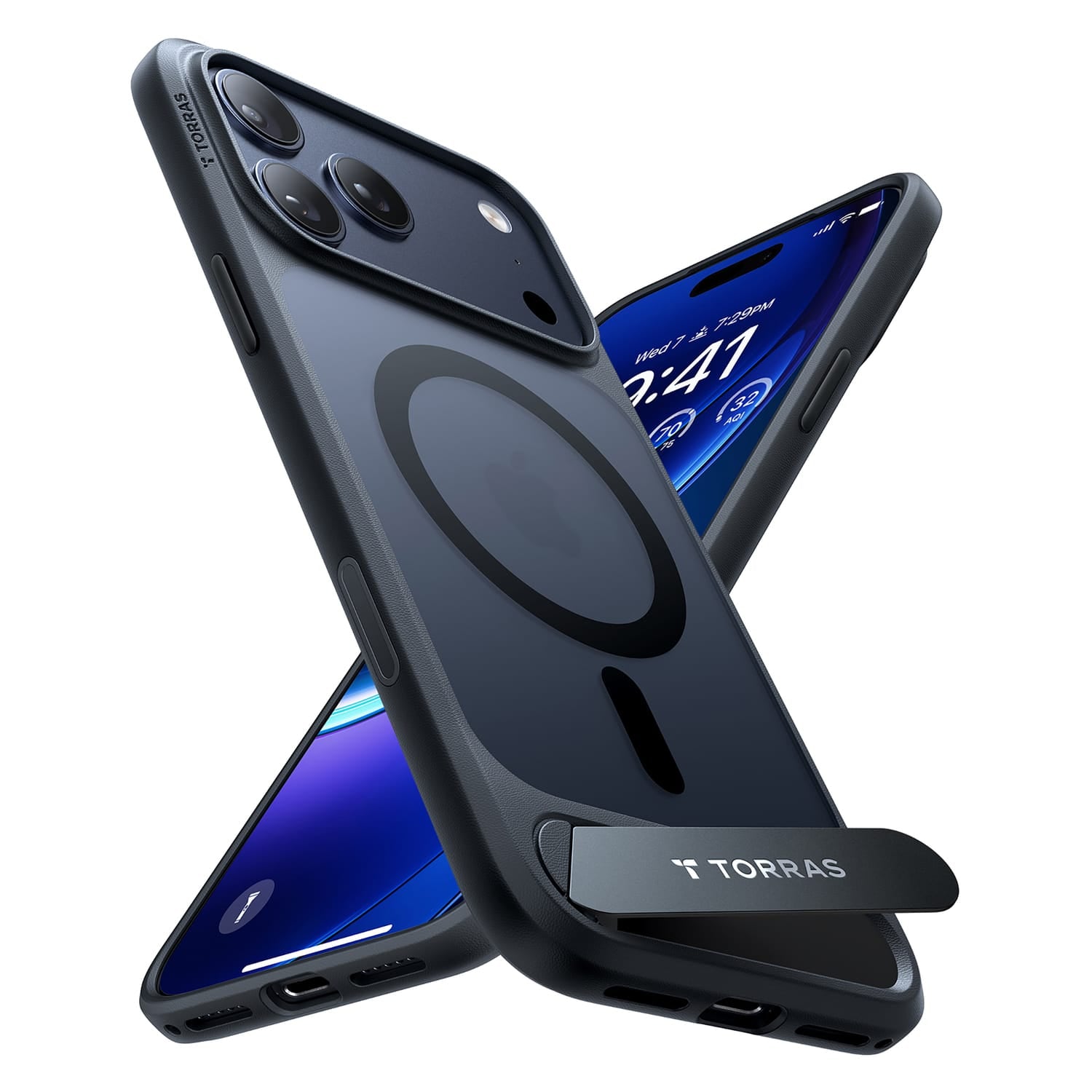 Torras Ostand L1 Professional Multi-Angle Magnetic Stand Case, iPhone 17 Pro Max